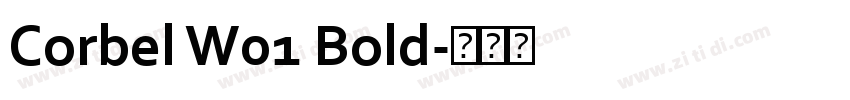 Corbel W01 Bold字体转换